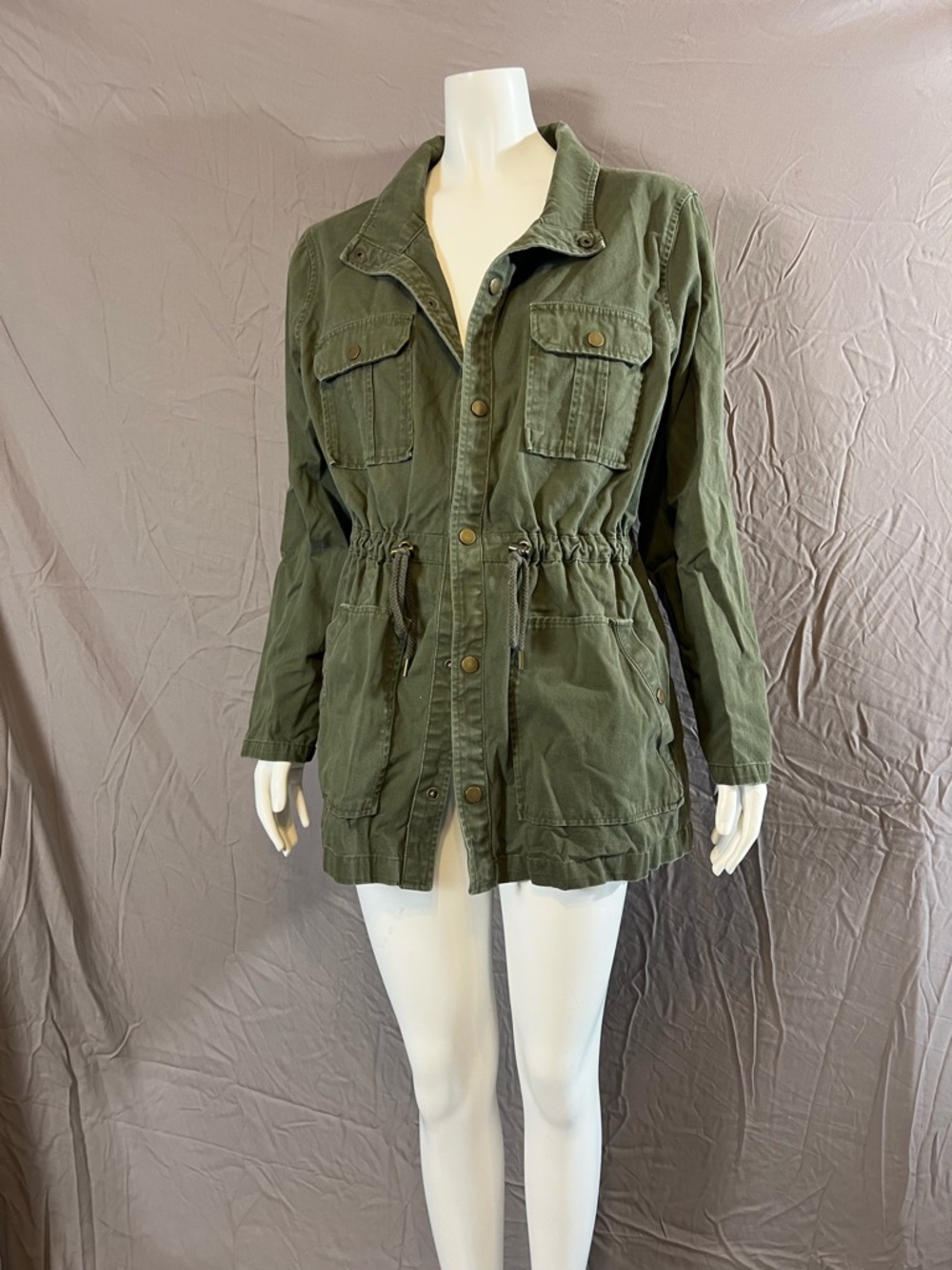 Arizona Jean Company Olive Utility Drawstring Jacket